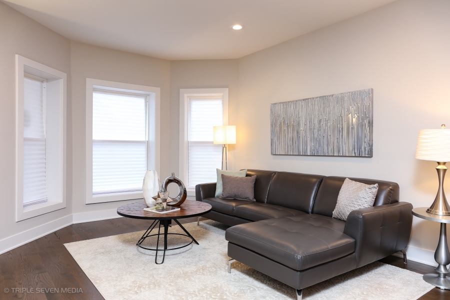 Living Room Front View, Balmoral Restoration, Chicago