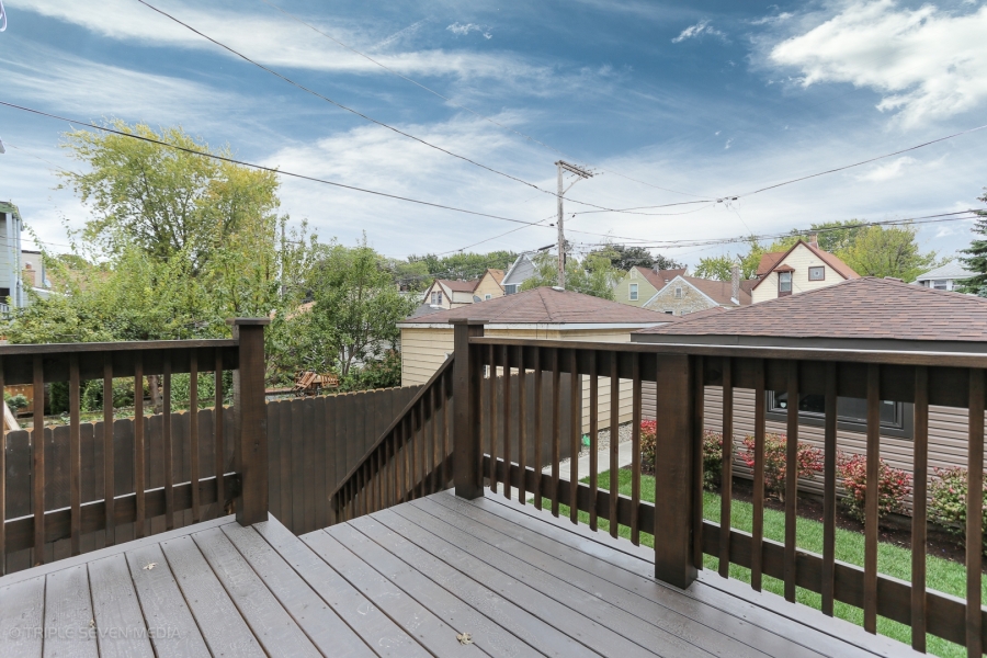 Rear Elevation Deck, Balmoral Restoration, Chicago