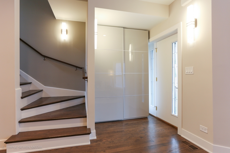 Rear Staircase, Balmoral Restoration, Chicago