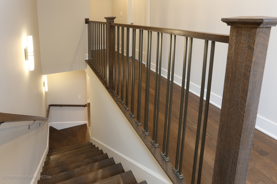 Upper Level Staircase, Balmoral Restoration, Chicago