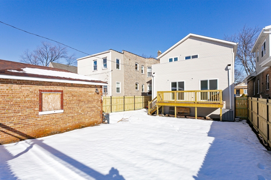 Rear Elevation, Montana, Chicago Fire Damage Restoration Project