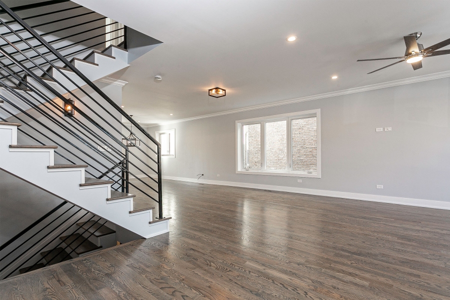 Stairs, Montana, Chicago Fire Damage Restoration Project