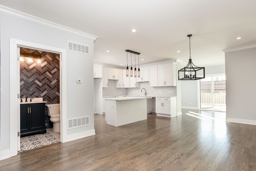 Living Space First Floor, Montana, Chicago Fire Damage Restoration Project