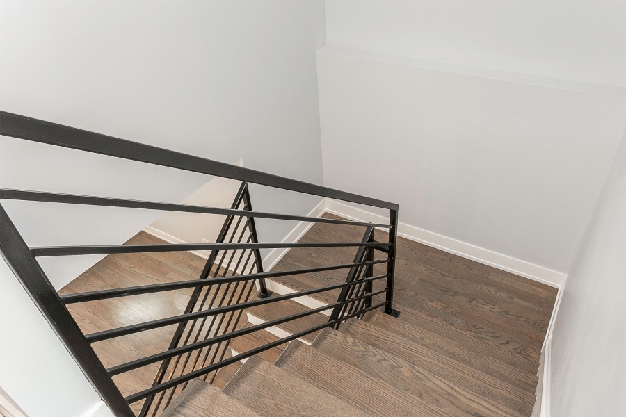 Stairs, Montana, Chicago Fire Damage Restoration Project